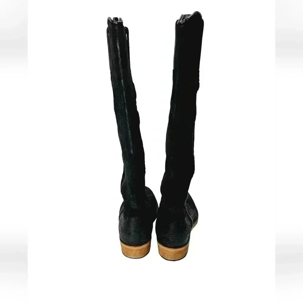 Bronx Leather Knee High Boots Black EU 36 US 6 Minimalist Riding Boots Portugal - Picture 6 of 12